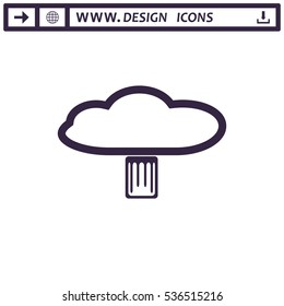 Flash drive Icon Vector flat design style