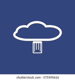 Flash drive Icon Vector flat design style