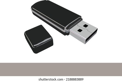 Ilustración del vector de icono de Flash Drive. Ilustración de material del vector de iconos de la unidad de lápiz. Ilustración del material de la ilustración del vector del icono de la pluma. diseño de línea vectorial de icono de unidad flash USB