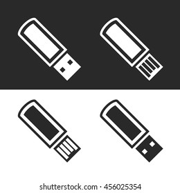Flash drive, icon. Vector illustration