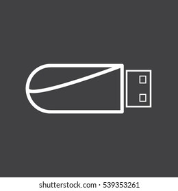 flash drive, icon, vector illustration EPS 10
