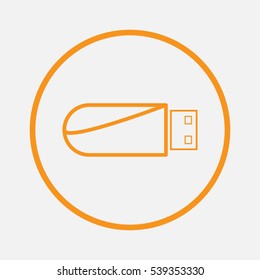 flash drive, icon, vector illustration EPS 10