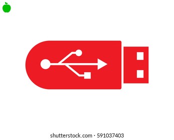 flash drive, icon, vector illustration eps10