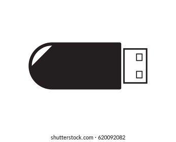 flash drive, icon, vector illustration eps10
