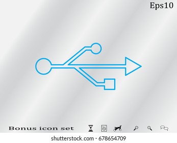 flash drive, icon, vector illustration eps10