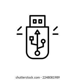 Icono de Flash Drive en vector. Logotipo