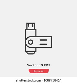 Flash drive icon vector, memory symbol. Modern flat vector illustration for web and mobile app