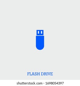flash drive icon. flash drive vector on gray background