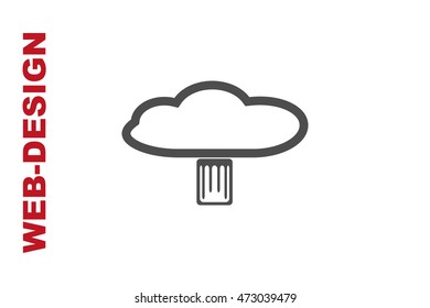 Flash drive Icon Vector, portfolio author web-design