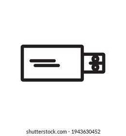 Inicio de sesión en fondo blanco del vector de iconos de la unidad flash