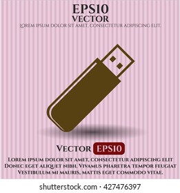 flash drive icon vector symbol flat eps jpg app web