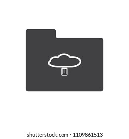 Flash drive icon vector for web design in a flat style
