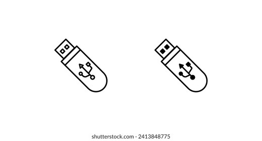 flash drive icon with white background vector stock illustration