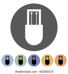 Flash drive icon.Vector illustration
