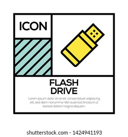 FLASH DRIVE AND ILLUSTRATION ICON CONCEPT