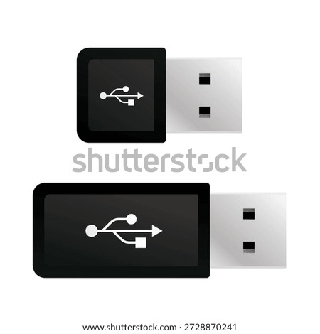 Flash drive isolated on white background. USB Stick
