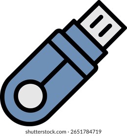 Flash Drive Line ausgefülltes Symboldesign