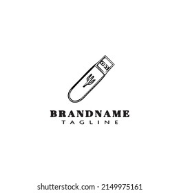 icono de diseño de logotipo de unidad flash icono de vector aislado negro