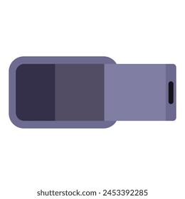 Flash drive, storage medium, modern technology, usb-s, data, flat design, simple image, cartoon style. Data storage and protection concept. Vector line icon for business and advertising