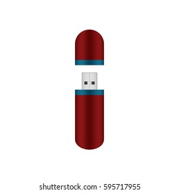 Flash Drive template USB memory vector.