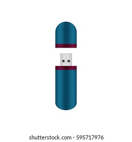 Flash Drive template USB memory vector.