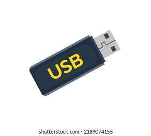 Flash Drive Usb, Compact Data Storage Device. Memory Stick Logo Design. Personal Information Cyber Security Concept. Usb Flash Drive And Obsolete Punched Tape, Software Vector Design And Illustration.