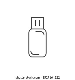 flash drive usb technology icon line illustration design