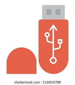 
Flash drive used to keep data, a memory stick
