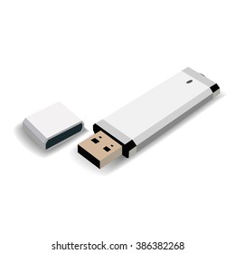 Flash drive vector flat