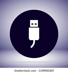 Flash drive  vector icon 
