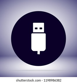 Flash drive  vector icon 