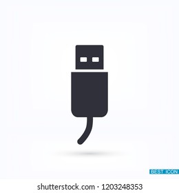 Flash drive  vector icon 