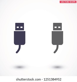 Flash drive  vector icon 