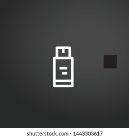 Flash Drive vector icon. Flash Drive concept stroke symbol design. Thin graphic elements vector illustration, outline pattern for your web site design, logo, UI. EPS 10.