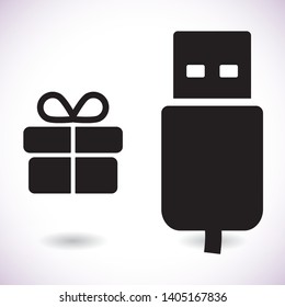 Flash drive  vector icon  , lorem ipsum Flat design