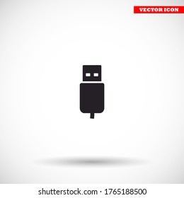 Flash drive vector icon , lorem ipsum Flat design