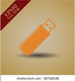 Flash Drive vector icon or symbol