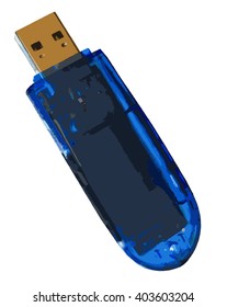  flash drive. Vector illustration