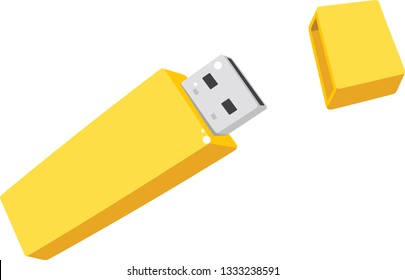 Flash drive vector illustration on isolated background