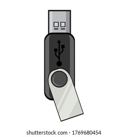 Flash Drive Vector Image Isolated on white