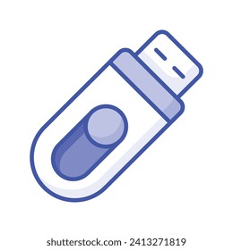 Flash drive vector in modern style, editable vector of universal serial bus