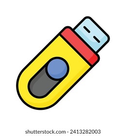 Flash drive vector in modern style, editable vector of universal serial bus