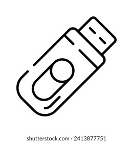 Flash drive vector in modern style, editable vector of universal serial bus