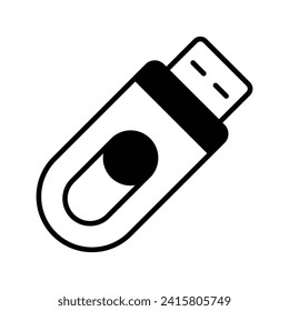 Flash drive vector in modern style, editable vector of universal serial bus