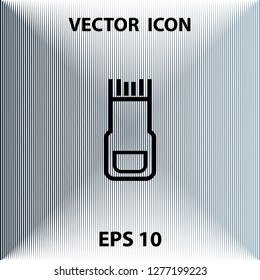 Flash drive vector outline icon