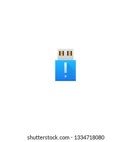 Flash drive vector. Portable removable usb media card icon.