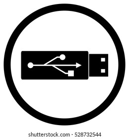 Flash drives icon black white. Usb stick and usb icon vector, usb drive illustration connect
