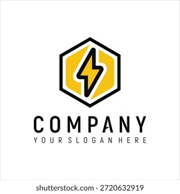 Modelo de vetor de elemento de design de logotipo Flash Electric