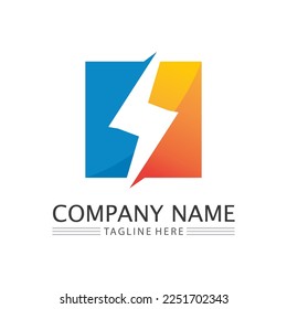 Flash Electric Logo Vector icon illustration design template. Bolt Energy Icon.electric logo flash vector bolt