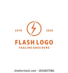 flash electric technology Logo design Vector